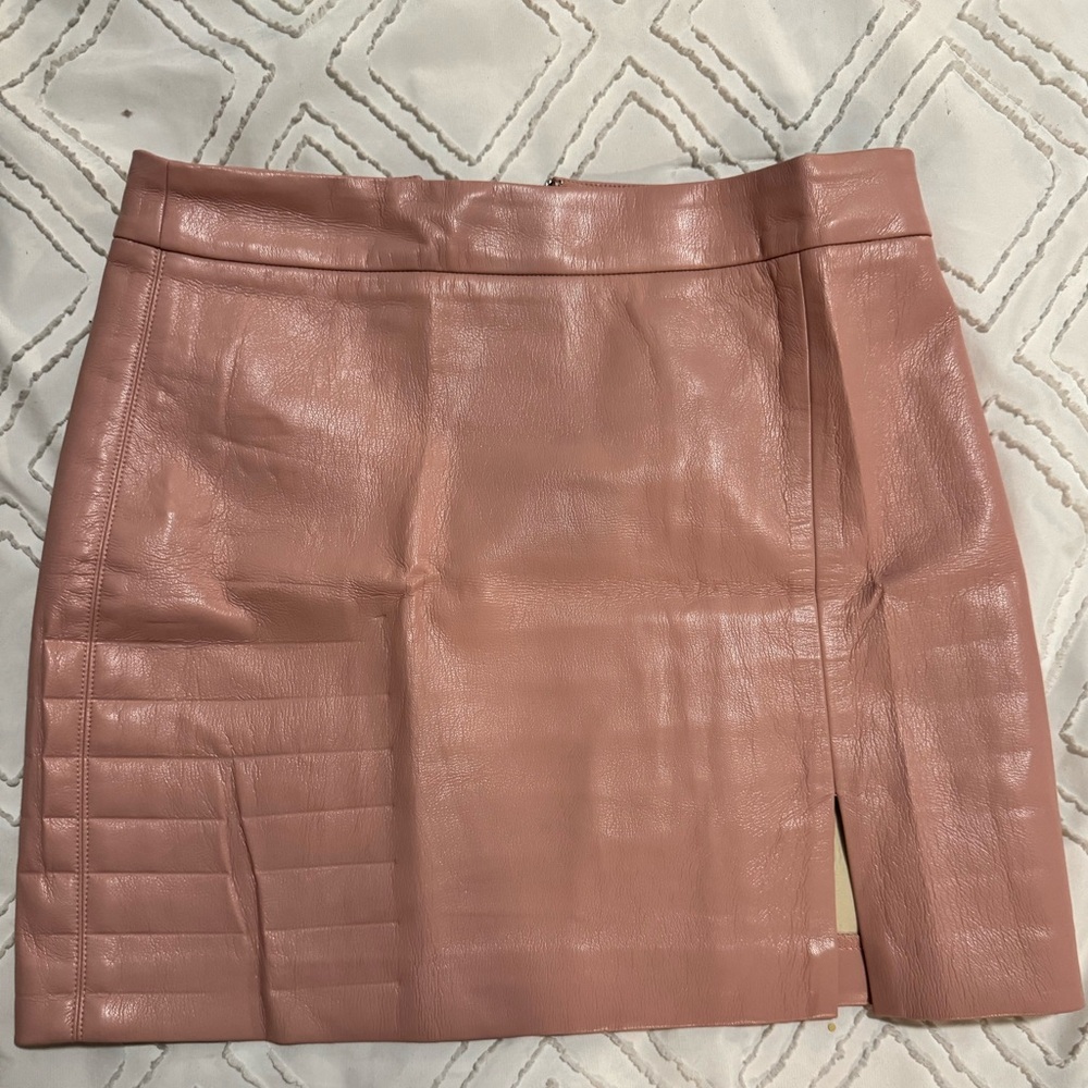Light Pink Leather Skirt